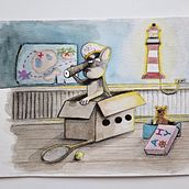 Mein Abschlussprojekt für den Kurs: Dynamische Tierillustration für Kindergeschichten. Character Design, Children's Illustration, Drawing, and Pencil Drawing project by Timothy Zinsmayer - 09.22.2024