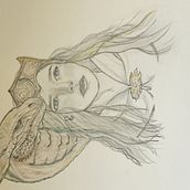 Sketch of Rhaenyra and her dragon, Syrax. Sketching, Pencil Drawing, and Colored Pencil Drawing project by alistaurus684 - 07.10.2024