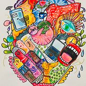 Mi proyecto del curso: Ilustración manual con capas, colores y formas. Acr, lic Painting, Creativit, Traditional illustration, Painting, and Sketching project by m2024er - 09.22.2024