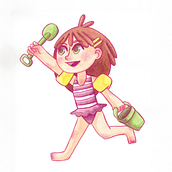 Beach day Ein Projekt aus dem Bereich Kinderillustration, Verlagsdesign, Traditionelle Illustration, Management, Produktivität, Erzählung, Bilderbücher, Portfolioverwaltung, Stor und board von Kizu Meza - 22.09.2024