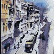 Old São Paulo. Architecture, Architectural Illustration, Watercolor Painting, Ink Illustration, Sketching, Painting, and Drawing project by Giancarlo Machado - 09.24.2024