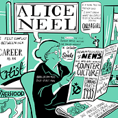 Alice Neel Sketch Note. Projekt z dziedziny Trad, c, jna ilustracja, T, pografia, Ilustracja c, frowa, R, sunek c, frow,  Pismo dekorac i jne użytkownika contact_543091 - 23.09.2024