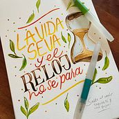 Caligrafía con pinceles de agua para principiantes. Watercolor Painting, Calligraph, and Lettering project by Paula Varona - 09.24.2024