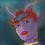 Mi proyecto del curso: Retratos digitales de fantasía con Photoshop. Un proyecto de Dibujo, Dibujo de Retrato, Dibujo digital, Ilustración tradicional, Ilustración digital y Pintura digital de Jorge Romero - 24.09.2024