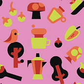 Girly's Woodland Breakfast. Digital Illustration, Pattern Design, and Vector Illustration project by Isz Hennes - 09.05.2024