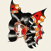 Meu projeto do curso: Design de tatuagens estilo old school no Procreate. Digital Illustration, Drawing, and Tattoo Design project by arbfs_96 - 09.26.2024