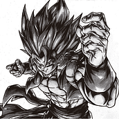 Gogeta Blue ultra de dragon ball legends. Traditional illustration, Sketching, Pencil Drawing, and Drawing project by Ivan Marcelo Carfulen Mariqueo - 09.22.2024