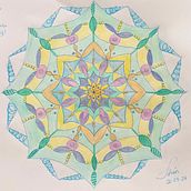 Meu projeto do curso: A arte de desenhar mandalas: crie padrões geométricos. Un projet de Dessin et Illustration à l'encre de Thais Milena - 27.09.2024