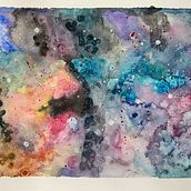 Universe. Fine Arts, Painting, Traditional illustration, and Watercolor Painting project by Marta Alochez - 09.22.2024