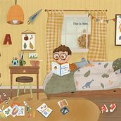 This is Alex. Un proyecto de Bocetado, Dibujo digital, Diseño de personajes, Ilustración tradicional, Ilustración digital, Ilustración infantil, Narrativa y Álbum ilustrado						 de Zuriñe Almuedo Mena - 07.10.2024