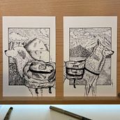 My project for course: Dip Pen and Ink Illustration: Capturing The Natural World. Un progetto di Disegno artistico, Disegno, Illustrazione con inchiostro, Illustrazione naturalistica, Sketchbook e Bozzetti di Ellie Ges - 28.09.2024