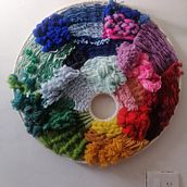 Mi proyecto del curso: Tejido en telar circular para tapices de pared coloridos . % Ale O tarafından hazırlanan Sanat ve El Sanatları, El, af Sanatları, İç Tasarım, Desen Tasarımı, Tekstil Tasarımı, Ve Dokuma projesi - 09.28.2024
