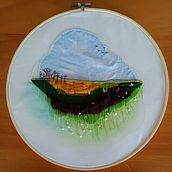 My project for course: Contemporary Landscape Embroidery . Embroider, Fiber Arts, Traditional illustration, and Textile Design project by Denise Martin - 09.28.2024