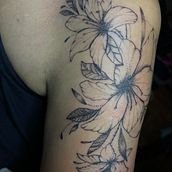 Mi proyecto del curso: Tatuaje botánico con puntillismo. Tattoo Design, Traditional illustration, and Botanical Illustration project by Sandy Ramirez - 09.28.2024