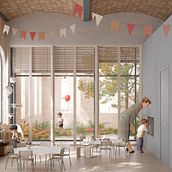 Mi proyecto del curso: Render y collage digital para visualización arquitectónica. Un projet de 3D, Architecture, Architecture numérique, Conception 3D , et ArchVIZ de Milagros Redañez - 01.10.2024