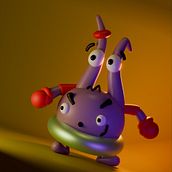 Mr Dickie Face. 3D Modeling, Character Design, Digital Illustration, Traditional illustration, and Manga project by Nikos Orfeas Chairetis - 09.28.2024