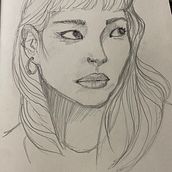 Meu projeto do curso: Caderno de retratos: explore o rosto humano. Un proyecto de Dibujo artístico, Dibujo, Dibujo de Retrato, Sketchbook y Bocetado de Osa Barbosa - 03.10.2024