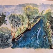 Mein Abschlussprojekt für den Kurs: Realistische Landschaften in Aquarell malen. Een project van Naturalistische illustratie, Schilderij,  Schetsen, Aquarelschilderen y  Beeldende kunst van Rene Welz - 03.10.2024
