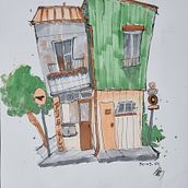 Meu projeto do curso: Desenho arquitetônico expressivo com marcadores coloridos. Un progetto di Illustrazione architettonica, Disegno, Illustrazione con inchiostro, Sketchbook e Bozzetti di Thamires Betin - 30.09.2024
