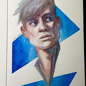 My project for course: Artistic Portrait with Watercolors. Fine Arts, Portrait Drawing, Painting, and Watercolor Painting project by Petra Nikolic - 10.06.2024