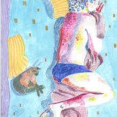 Mi proyecto del curso: Dibujo expresivo de la figura humana: explora formas y colores. Drawing, Figure Drawing, Fine Arts, Gouache Painting, Pencil Drawing, Portrait Drawing, and Realistic Drawing project by johanna_colocha - 10.06.2024