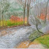 Mi proyecto del curso: Pintura de paisajes realistas con acuarela Ein Projekt aus dem Bereich Naturalistische Illustration, Malerei, Skizzenentwurf, Aquarellmalerei und Bildende Künste von Angeles - 06.10.2024