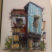 Mi proyecto del curso: Dibujo arquitectónico expresivo con marcadores de colores. Een project van  Architecturale illustratie,  Tekening,  Illustratie met inkt, Sketchbook y  Schetsen van Carmen Moya Paños - 08.10.2024