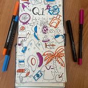 Journal Page inspired by Doodling and Hand-Lettering Ein Projekt aus dem Bereich Traditionelle Illustration und Lettering von suzcshaw - 06.10.2024