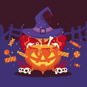 Halloween 23 Casa Joven. Un proyecto de Diseño, Diseño gráfico e Ilustración vectorial de Artídoto Estudio - 07.10.2024