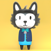 Mi proyecto del curso: Creación de personajes kawaii en 3D con Blender. 3D Modeling, Character Design, Digital Illustration, and Manga project by Iván - 10.07.2024