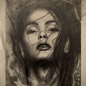My project for course: Artistic Charcoal Portraiture: Creating Atmosphere. Fine Arts, Drawing, Artistic Drawing, Portrait Drawing, Realistic Drawing, and Traditional illustration project by poweredbyadhd - 10.07.2024