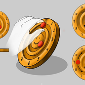 My project: A toy clock for children's. Een project van Industrieel ontwerp, Productontwerp y Digitale illustratie van Santiago David Giménez Riveros - 08.10.2024