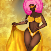 Meu projeto do curso: Retrato de personagens femininas com Procreate. Digital Illustration, Digital Drawing, and Painting project by Raissa - 10.10.2024