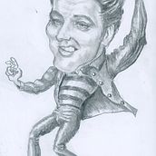 My project for course: Caricature Portrait with Graphite -Elvis the Pelvis . Drawing, Portrait Drawing, and Traditional illustration project by Peter Vasic - 09.06.2024