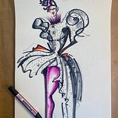 Il mio progetto del corso: Fashion illustration con tecniche miste. Collage, Fashion Design, Fashion Illustration	, and Traditional illustration project by Ilaria Parente - 10.11.2024