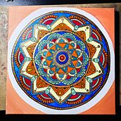 Mi proyecto del curso: Zentangle y mandalas: dibuja patrones armónicos. Acr, lic Painting, Creating with Kids, Drawing, and Painting project by Victoria García - 10.12.2024