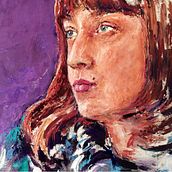 "Hi" de la serie 100%. Un proyecto de Pintura, Pintura al óleo y Bellas Artes de Serina Maio - 12.10.2024