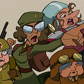 WAR GRANNIES Ein Projekt aus dem Bereich Design von Figuren und Traditionelle Illustration von rubyazcq - 13.10.2024