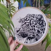 Meu projeto do curso: Desenho com linha. Un progetto di Disegno, Ricamo, Fiber Art, Illustrazione tradizionale, Disegno realistico e Textile Design di Gabriela Ub - 13.10.2024