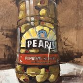 Paintings done in gouache and acrylic paint. Painting project by Kristine Cobb - 10.14.2024