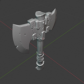 Hacha medieval. 3D, and Game Design project by Frigga Gallardo - 03.01.2024