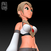 Mujer. 3D, Character Design, and Game Design project by Frigga Gallardo - 10.14.2024