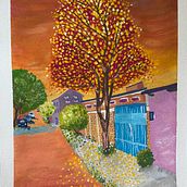 Meu projeto do curso: Pintura de paisagens urbanas com guache. Een project van Schilderen met gouache, Traditionele illustratie y Schilderij van Dan - 14.10.2024
