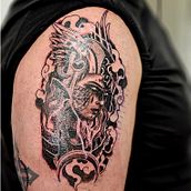 My project for course: Color Techniques for Tattoos.. ME. Un progetto di Disegno digitale, Illustrazione digitale, Disegno, Illustrazione tradizionale e Design di tatuaggi di Gabriela Valencia - 14.10.2024