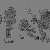 Storyboard practice: Karl & Lizzie. Projekt z dziedziny Animowana Ilustracja,  Animacja, Ilustracja c, frowa,  R, sunek, Trad, c, jna ilustracja,  Motion graphics, Stor, board, Animacja postaci, R i sunek anatomiczn użytkownika Federico Ragonesi - 16.10.2024