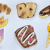 My project for course:  Flavorful Food Illustration with Watercolor. Un progetto di Belle arti, Illustrazione tradizionale, Pittura e Pittura ad acquerello di Ira - 16.10.2024