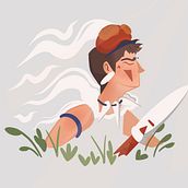 Princesa Mononoke . Digital Illustration project by Camilo Josafat Dzec - 10.18.2024