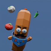 Mi proyecto del curso: Modelado de personajes low poly para videojuegos. 3D Character Design, Video Games, 3D, 3D Modeling, and Game Design project by Marco Antonio Dominguez Zamarron - 10.15.2024