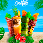 Flyer para cocteles de edición especial Verano - Panamá. Design gráfico projeto de guarisma_maria - 20.02.2023
