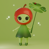 Mi proyecto del curso: Creación de personajes kawaii en 3D con Blender. 3D Modeling, Character Design, Digital Illustration, Traditional illustration, and Manga project by gamesneeelim - 10.21.2024